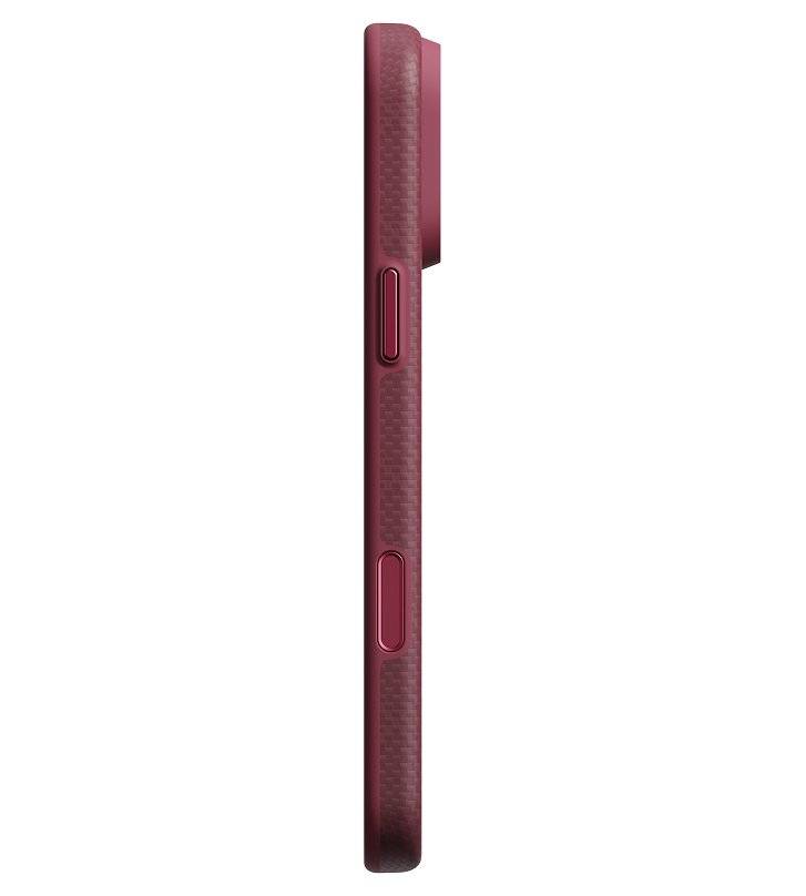 MagSafe Калъф за iPhone 18 Pro Max/ 17 Pro Max, Pitaka Summa Case Argyle Burgundy, Бордо (3)
