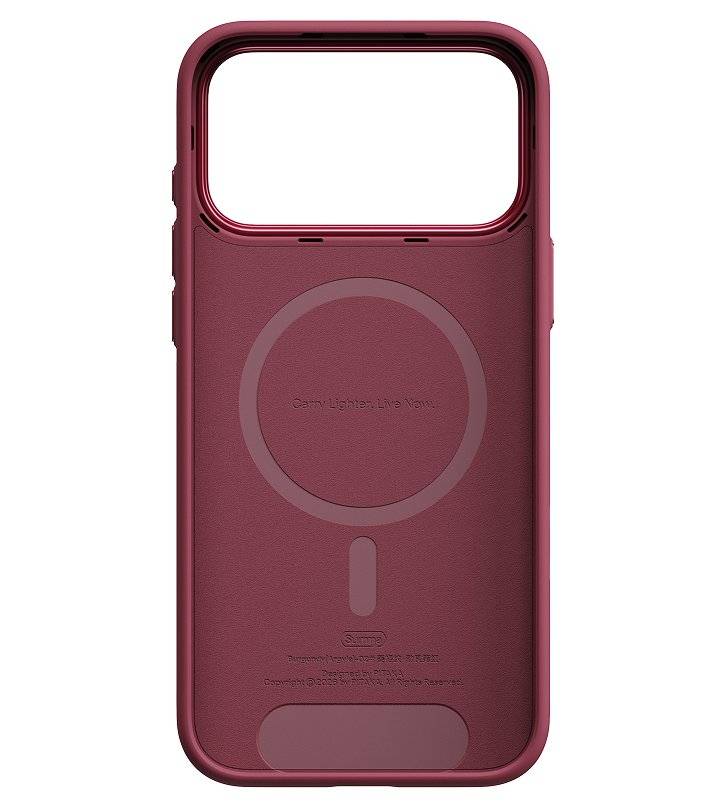 MagSafe Калъф за iPhone 18 Pro Max/ 17 Pro Max, Pitaka Summa Case Argyle Burgundy, Бордо (2)