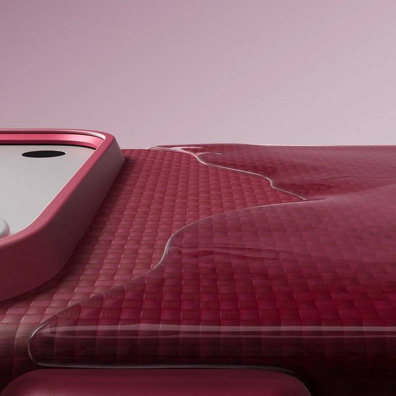 MagSafe Калъф за iPhone 18 Pro/ 17 Pro, Pitaka Summa Case Argyle Burgundy, Бордо (4)
