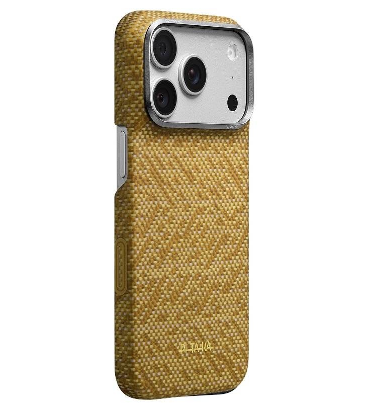 Magsafe Калъф за iPhone 18 Pro/ 17 Pro, Pitaka Edge Case Wind Over Wheat Golden Drift, Жълт