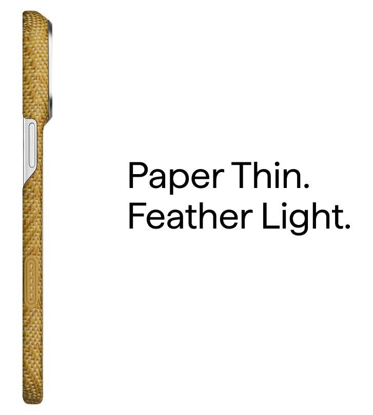 Magsafe Калъф за iPhone 18 Pro/ 17 Pro, Pitaka Edge Case Wind Over Wheat Golden Drift, Жълт (3)