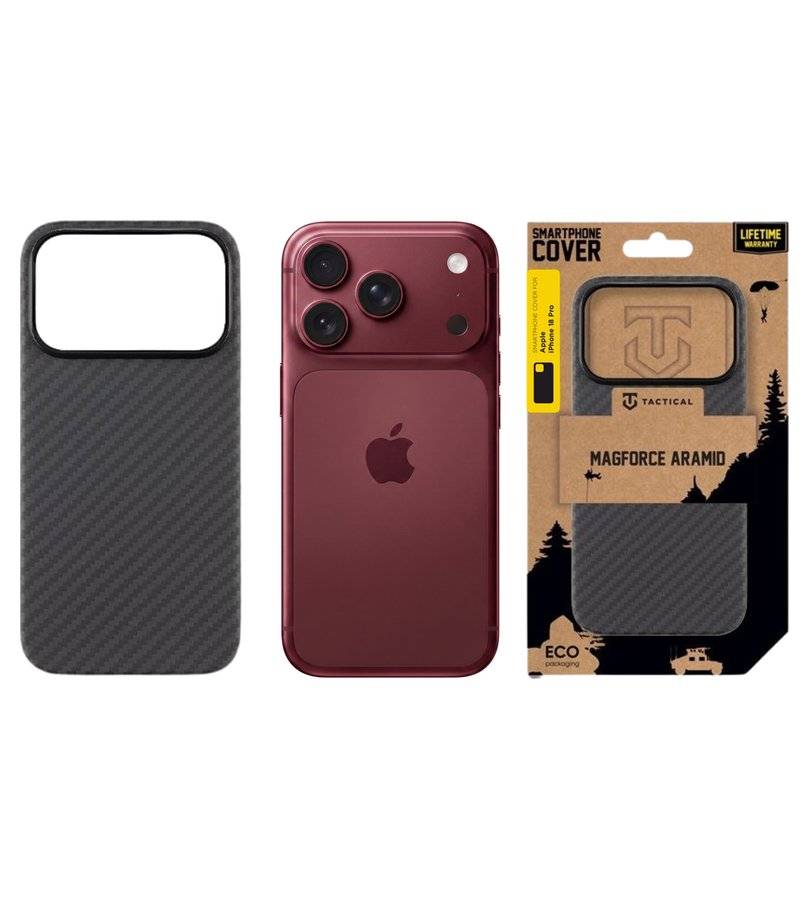 Magsafe Калъф за iPhone 18 Pro/ 17 Pro, Tactical MagForce Aramid Case, Черен (4)