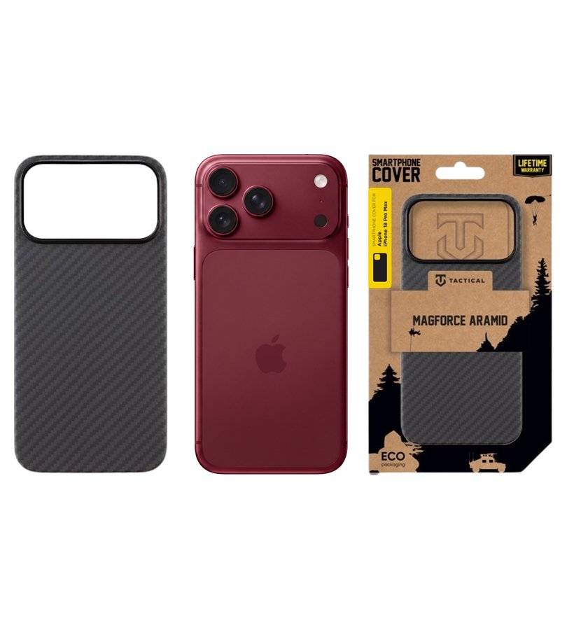 Magsafe Калъф за iPhone 18 Pro Max/ 17 Pro Max, Tactical MagForce Aramid Case, Черен (4)