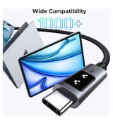 Къс Кабел USB-C to USB-C за Външна Батерия, Ugreen Woven L509 100W 0.5m, Сив (7)