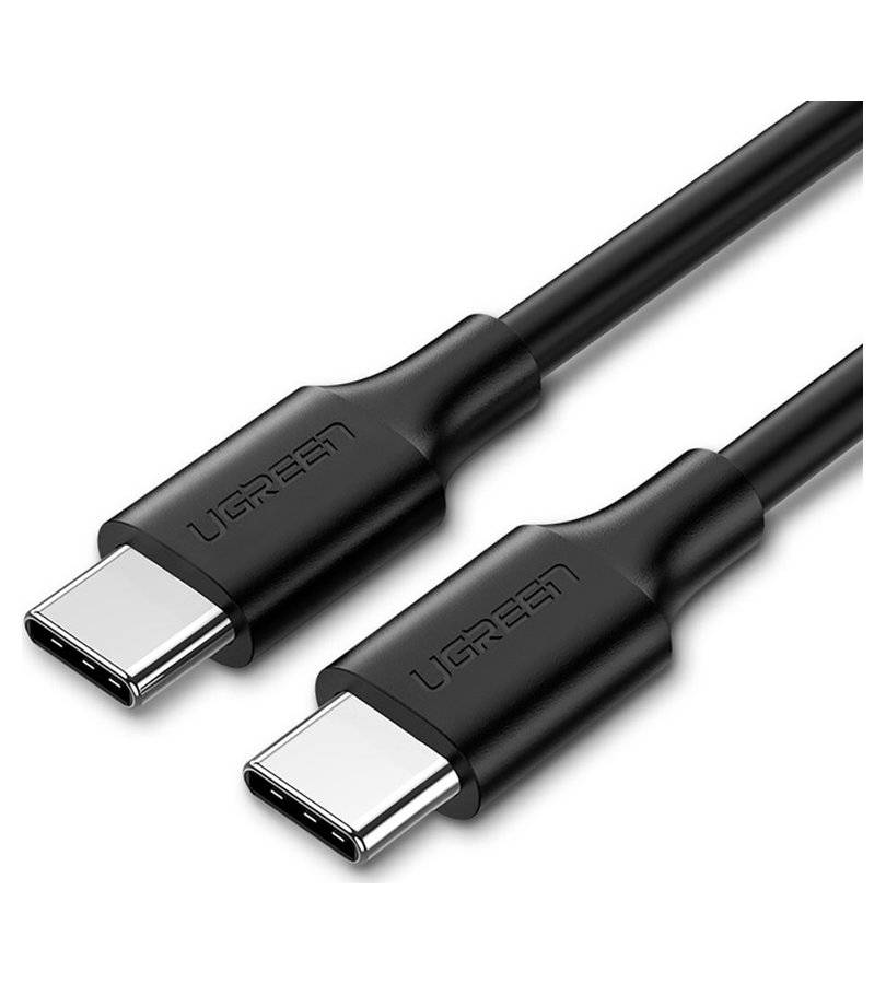 Къс Кабел USB-C to USB-C за Външна Батерия, Ugreen US286 60W 0.5m, Черен (2)
