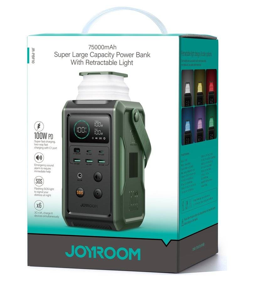Външна Батерия, Joyroom JR-PBF10 100W PD/QC3.0 75000 mAh, Зелен (12)