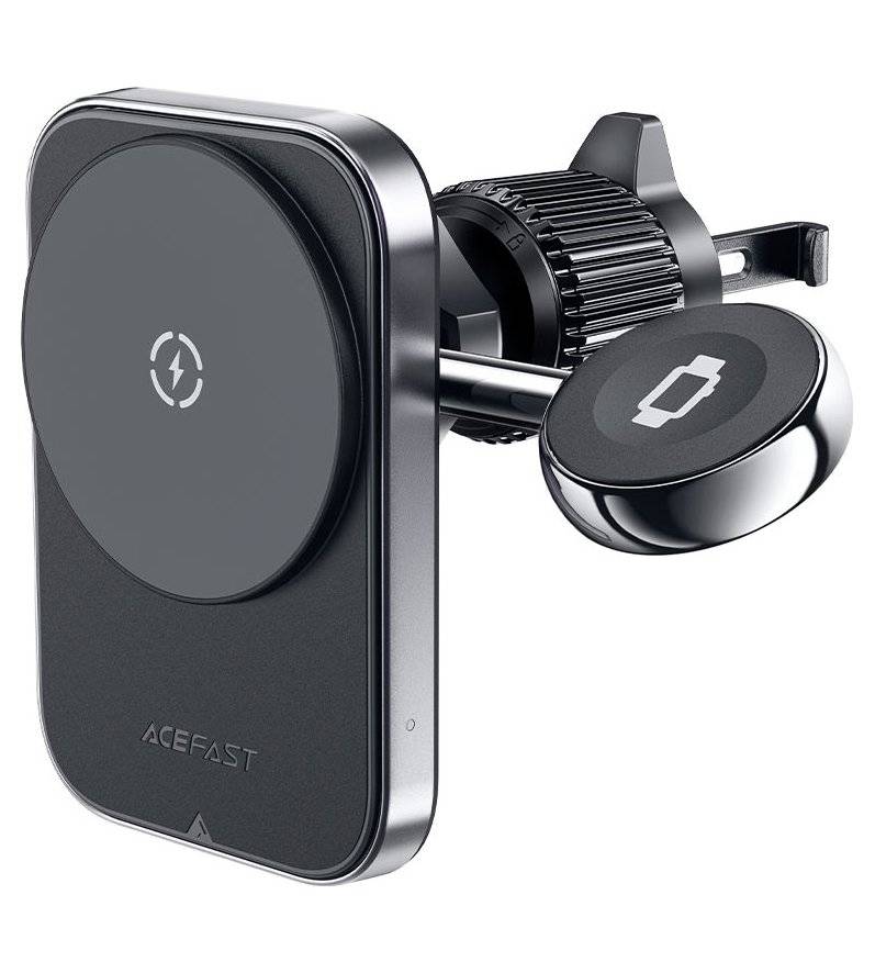 MagSafe Зарядно за Кола за Apple iPhone и Watch, Acefast D18 2in1, Черен