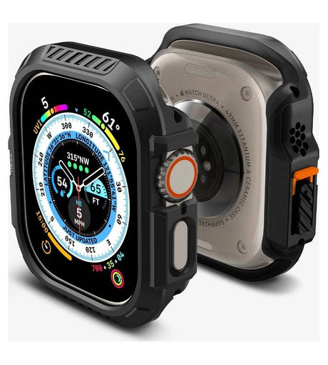 Калъф за Apple Watch Ultra 4/ 3/ 2/ 1 49mm, Spigen Lock Fit Case, Черен (4)