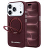 Magsafe Калъф за iPhone 18 Pro Max/ 17 Pro Max, Karl Lagerfeld Ring Stand 360 Saffiano Case Burgundy, Бордо