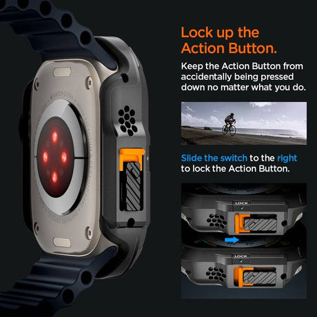 Калъф за Apple Watch Ultra 4/ 3/ 2/ 1 49mm, Spigen Lock Fit Case, Черен (11)