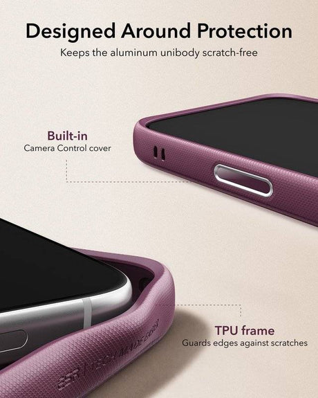 Magsafe Калъф за iPhone 18 Pro/ 17 Pro, ESR Atelier Kickstand Mag Case Burgundy, Бордо (8)