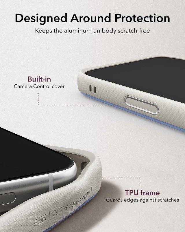 Magsafe Калъф за iPhone 18 Pro/ 17 Pro, ESR Atelier Kickstand Mag Case, Син (6)
