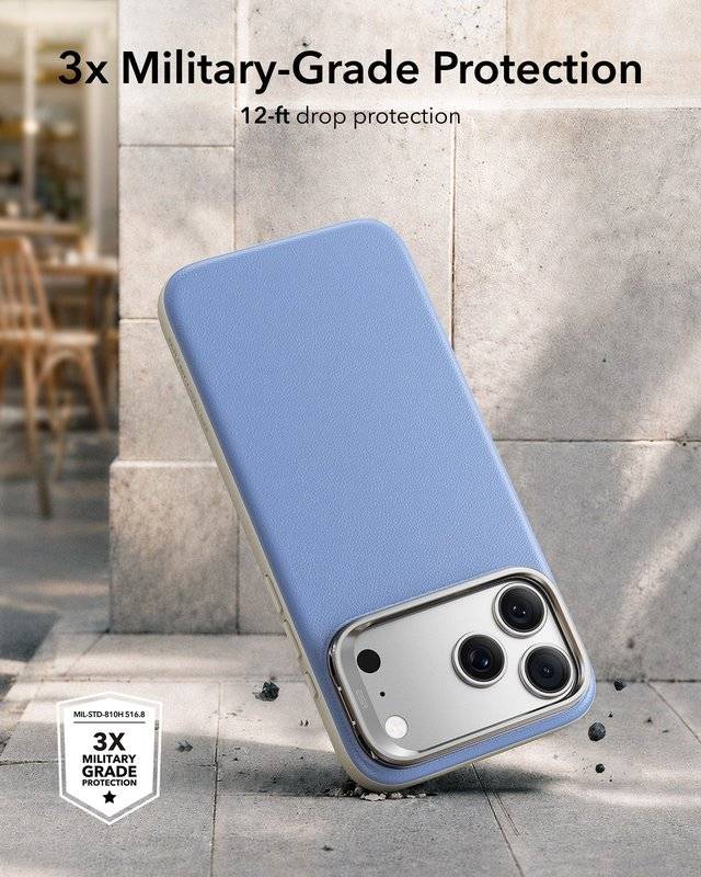 Magsafe Калъф за iPhone 18 Pro/ 17 Pro, ESR Atelier Kickstand Mag Case, Син (8)