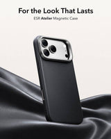 Magsafe Калъф за iPhone 18 Pro/ 17 Pro, ESR Atelier Kickstand Mag Case, Черен (2)