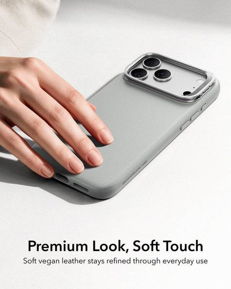 Magsafe Калъф за iPhone 18 Pro/ 17 Pro, ESR Atelier Kickstand Mag Case, Сив (3)