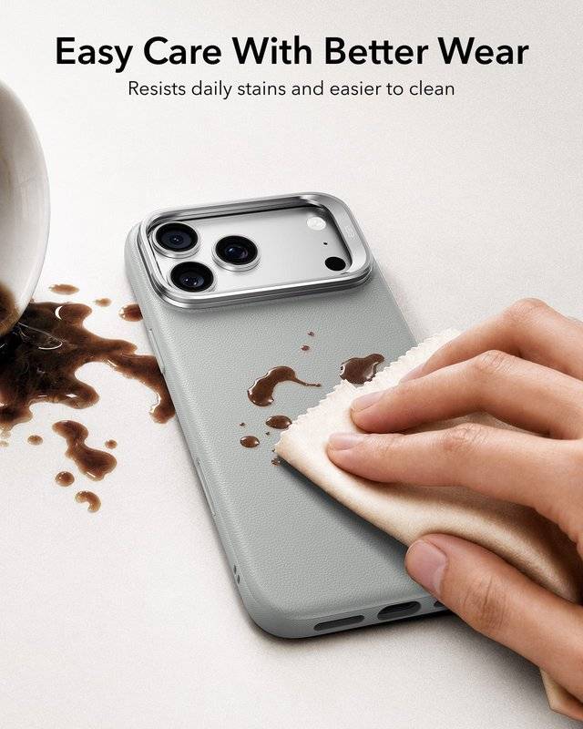 Magsafe Калъф за iPhone 18 Pro/ 17 Pro, ESR Atelier Kickstand Mag Case, Сив (5)
