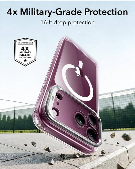Magsafe Калъф за iPhone 18 Pro/ 17 Pro, ESR Classic Hybrid Kickstand Mag Case, Прозрачен (2)