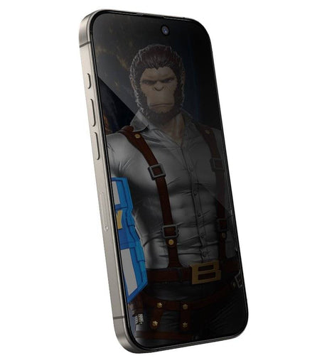 Затъмняващ Стъклен Протектор за iPhone Air, Blueo Privacy 2.5D Glass, Черен (2)