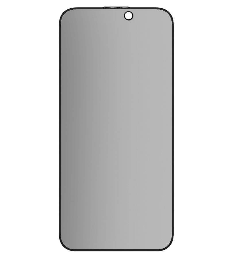 Затъмняващ Стъклен Протектор за iPhone Air, Blueo Privacy 2.5D Glass, Черен (4)