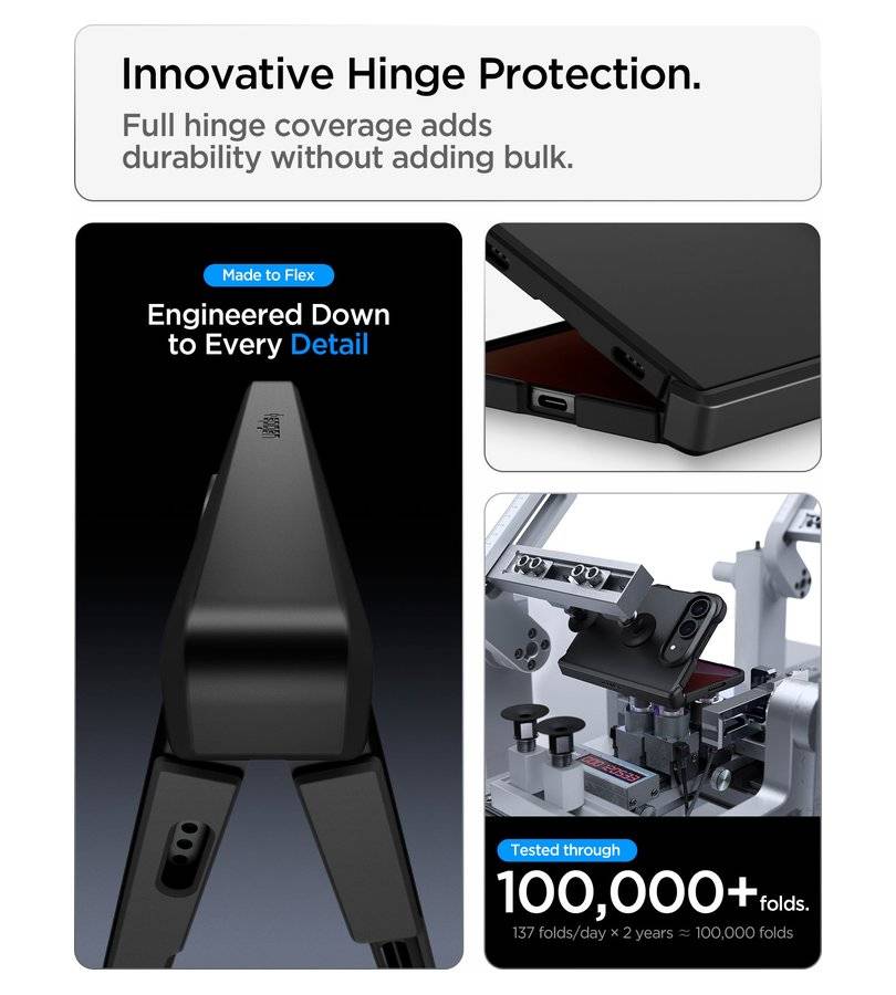 Magsafe Калъф за Samsung Z Fold 8 Ultra, Spigen Tough Armor Pro Mag Fit Case, Черен (3)