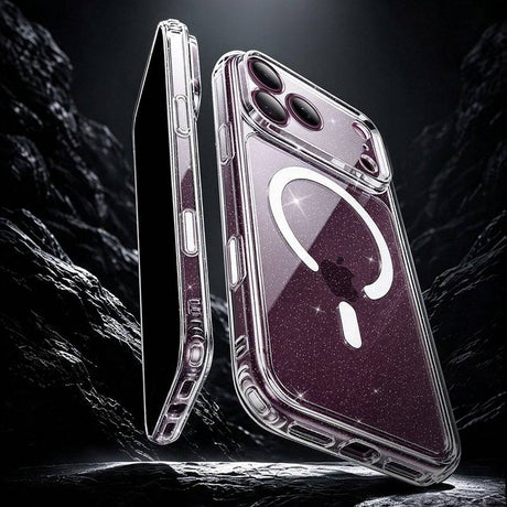 Magsafe Блестящ Калъф за iPhone 18 Pro/ 17 Pro, ESR Classic Hybrid Clear Shimmer Mag Case, Прозрачен (2)