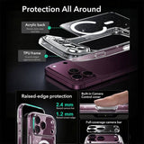 Magsafe Блестящ Калъф за iPhone 18 Pro/ 17 Pro, ESR Classic Hybrid Clear Shimmer Mag Case, Прозрачен (5)
