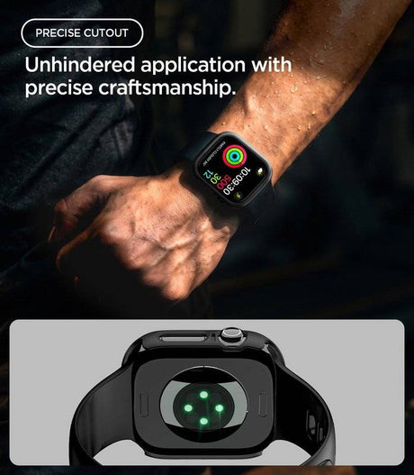 Калъф за Apple Watch 12 46mm, Spigen Thin Fit Case, Черен (7)