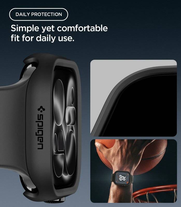 Калъф за Apple Watch 12 42mm, Spigen Thin Fit Case, Черен (6)