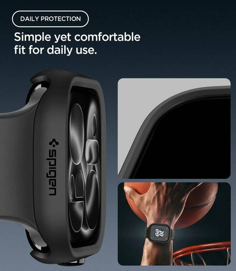 Калъф за Apple Watch 12 42mm, Spigen Thin Fit Case, Черен (6)