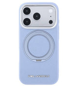 Magsafe Калъф за iPhone 18 Pro/ 17 Pro, Karl Lagerfeld Ring Stand 360 Leather Case, Син (4)