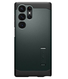 Противоударен Хибриден Калъф за Samsung S23 Ultra, Spigen Tough Armor Case, Зелен