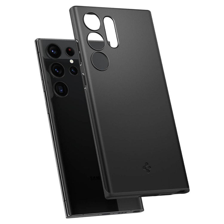 Противоударен Калъф за Samsung S23 Ultra, Spigen Thin Fit Case, Черен (6)