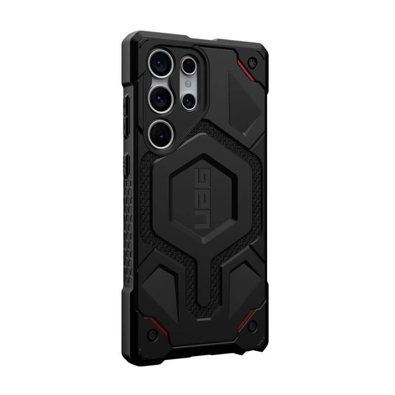 Magsafe Противоударен Калъф за Samsung S23 Ultra, UAG Monarch Pro Kevlar Case, Черен (4)