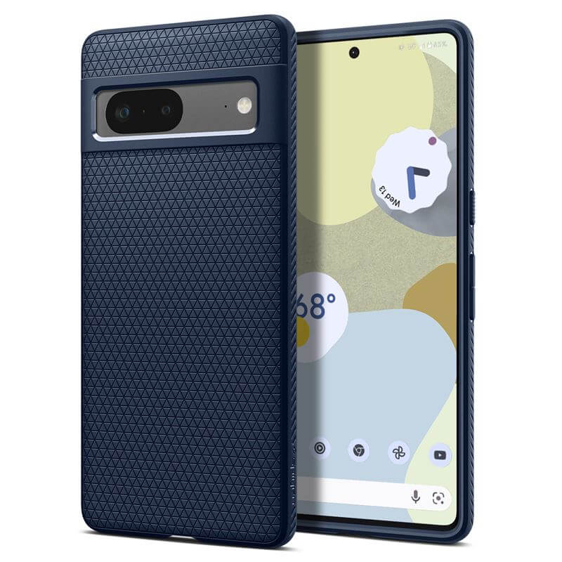 Противоударен Калъф за Google Pixel 7, Spigen Liquid Air Case, Син