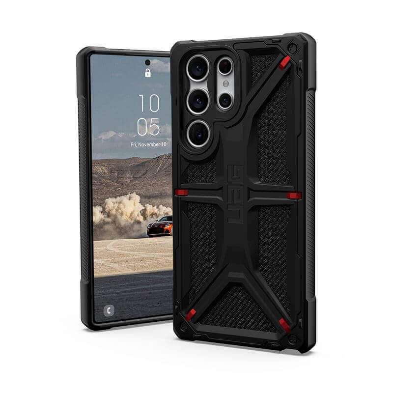 Противоударен Калъф за Samsung S23 Ultra, UAG Monarch Kevlar Case, Черен (2)