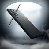 Противоударен Силиконов Калъф за Samsung S23 Ultra, Spigen Liquid Air Case, Черен (8)