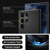 Противоударен Силиконов Калъф за Samsung S23 Ultra, Spigen Liquid Air Case, Черен (11)