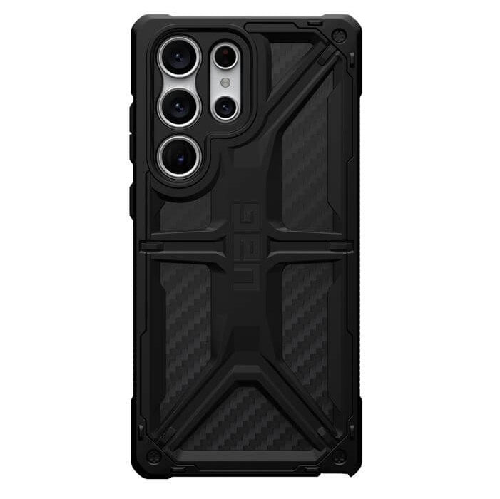 Противоударен Калъф за Samsung S23 Ultra, UAG Monarch Carbon Fiber Case, Черен