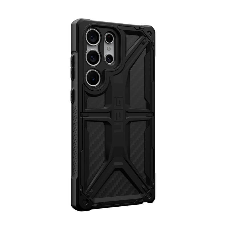 Противоударен Калъф за Samsung S23 Ultra, UAG Monarch Carbon Fiber Case, Черен (4)