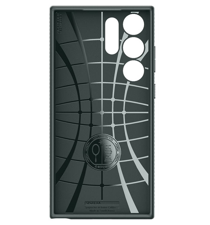 Противоударен Силиконов Калъф за Samsung S23 Ultra, Spigen Liquid Air Case, Зелен (4)
