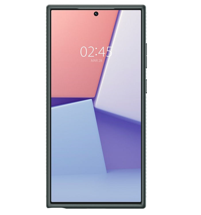 Противоударен Силиконов Калъф за Samsung S23 Ultra, Spigen Liquid Air Case, Зелен (3)