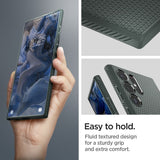 Противоударен Силиконов Калъф за Samsung S23 Ultra, Spigen Liquid Air Case, Зелен (8)