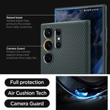 Противоударен Силиконов Калъф за Samsung S23 Ultra, Spigen Liquid Air Case, Зелен (9)