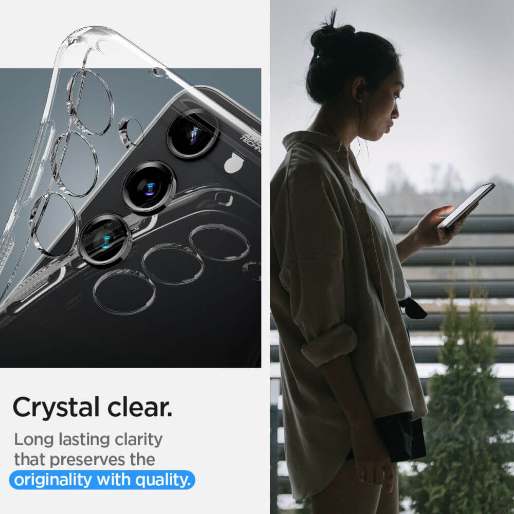 Противоударен Силиконов Калъф за Samsung S23, Spigen Liquid Crystal Case, Прозрачен (7)