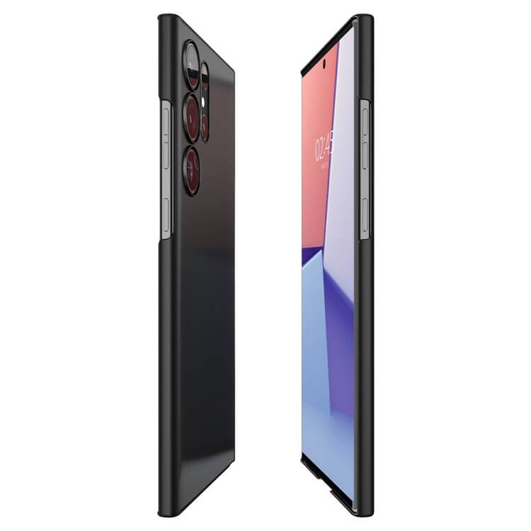 Тънък Калъф за Samsung S23 Ultra, Spigen Air Skin Case, Черен (3)