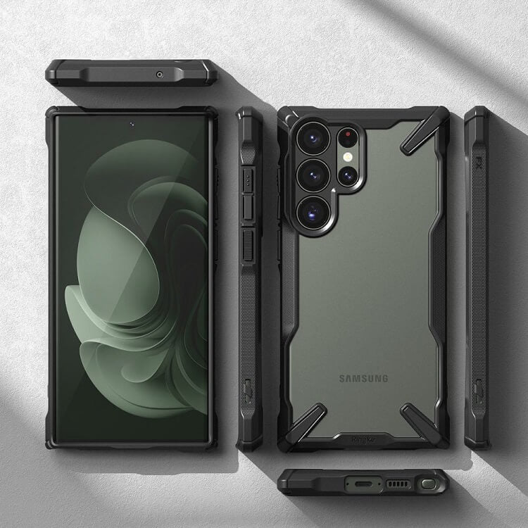 Противоударен Хибриден Калъф за Samsung S23 Ultra, Ringke Fusion X Case, Черен (3)