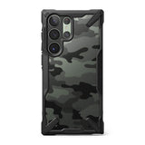 Противоударен Хибриден Калъф за Samsung S23 Ultra, Ringke Fusion X Camouflage Case, Черен (4)