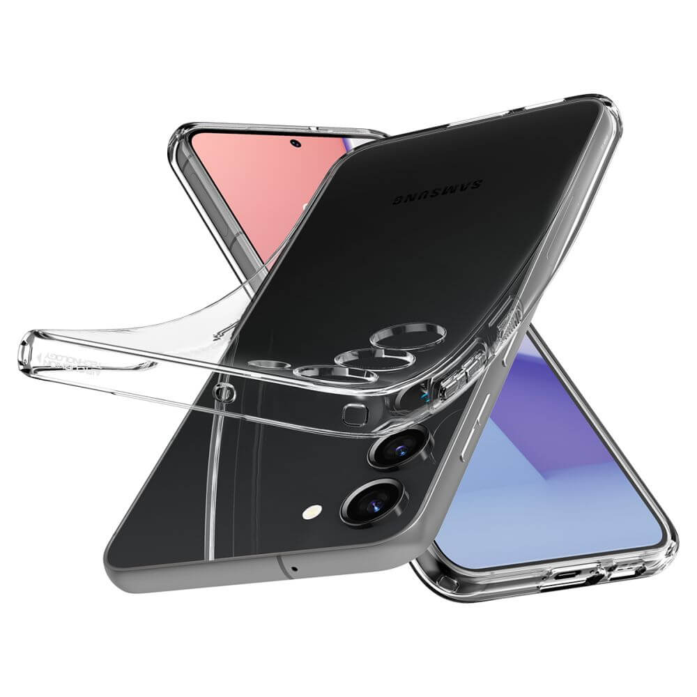 Противоударен Силиконов Калъф за Samsung S23 Plus, Spigen Liquid Crystal Case, Прозрачен (4)