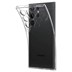 Противоударен Силиконов Калъф за Samsung S23 Ultra, Spigen Liquid Crystal Case, Прозрачен