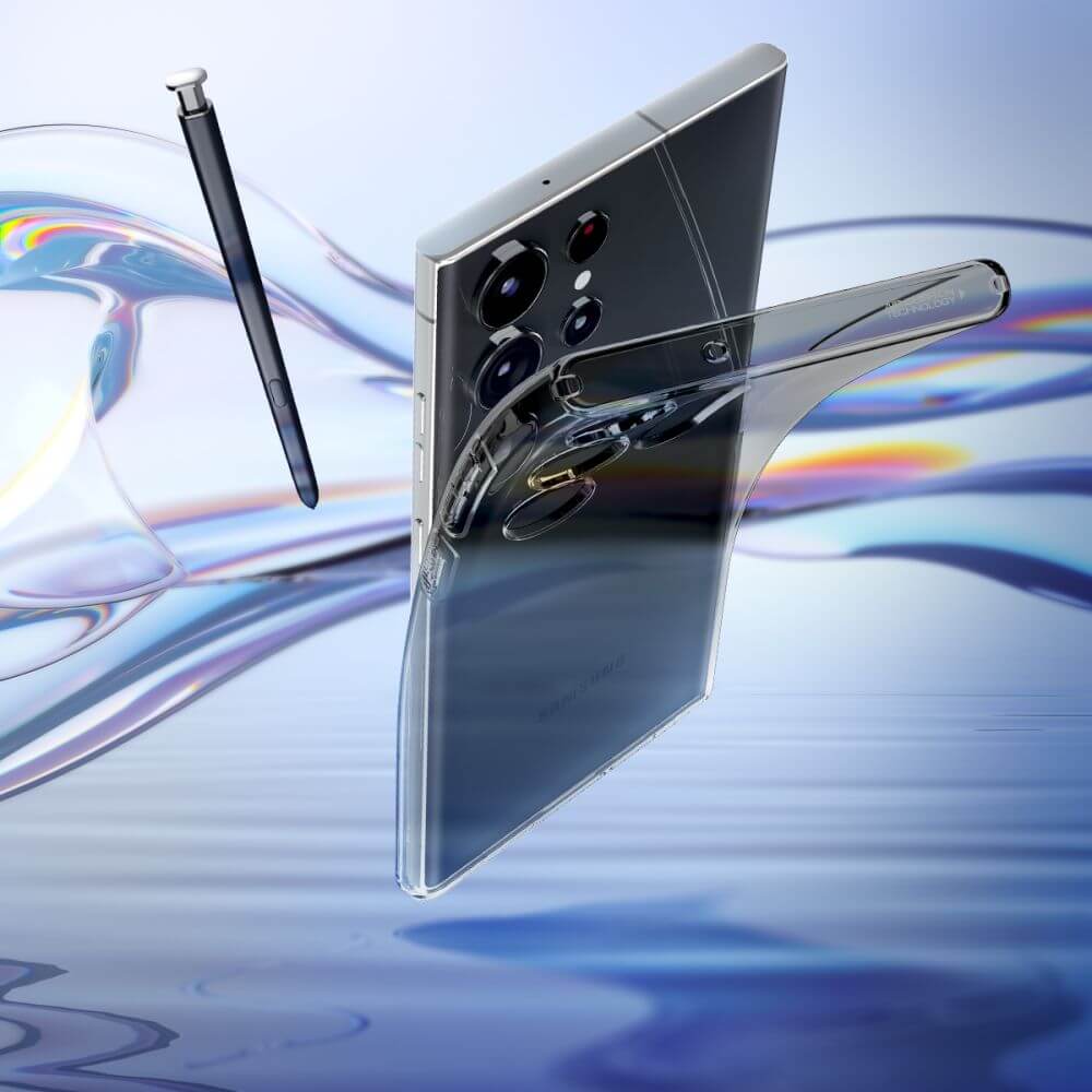 Силиконов Калъф за Samsung S23 Ultra, Spigen Liquid Space Crystal Case, Черен (6)